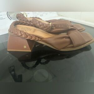 Sam & Libby Brown Chunky Leather Sandals